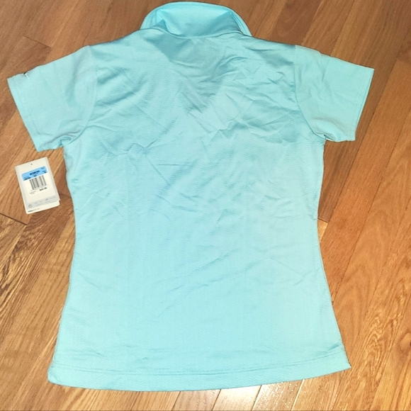 NEW DEADSTOCK VINTAGE NIKE DRIFIT GOLF PERFORMANCE POLO NO BUTTON V-NECK SZM - Picture 8 of 16